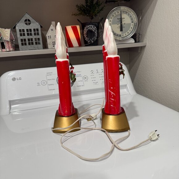 Vintage Empire Blow Mold Candles Tabletop Plug in WORKS - Picture 12 of 17